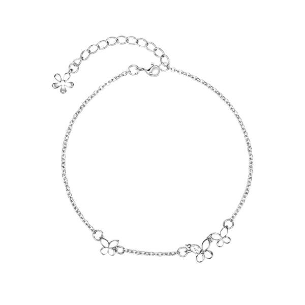Pulseira Borboleta Prata Diamante Cravejado