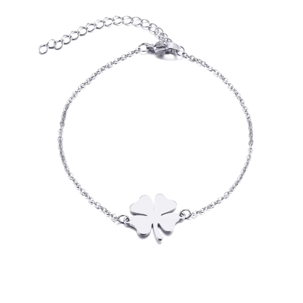 Pulseira-Trevo-Prateada