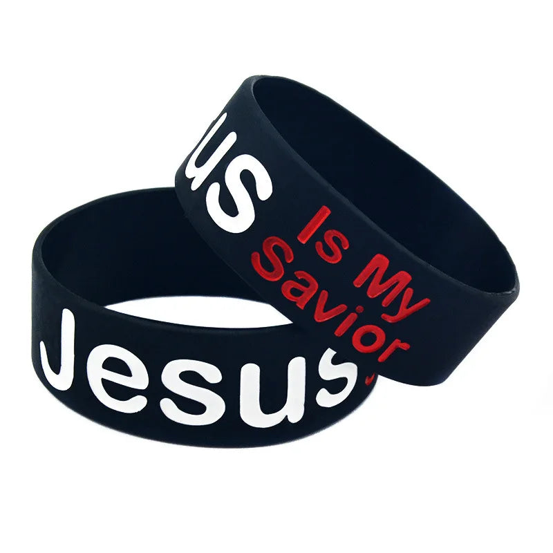 Pulseira inteira de Silicone Jesus