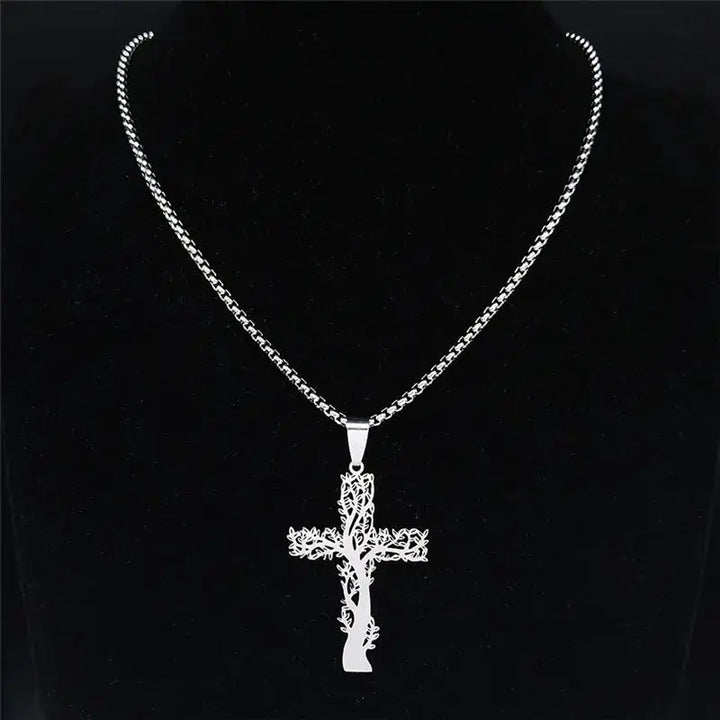 Colar-Crucifixo-Prateado