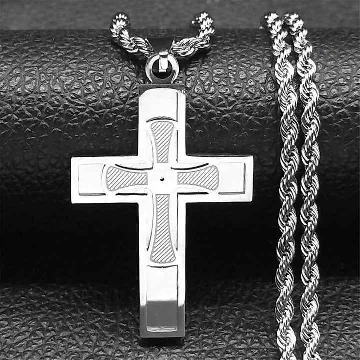 Colar-Crucifixo-Prateado