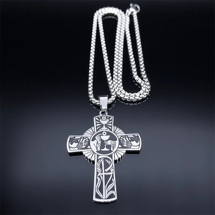 Colar-Crucifixo-Prateado