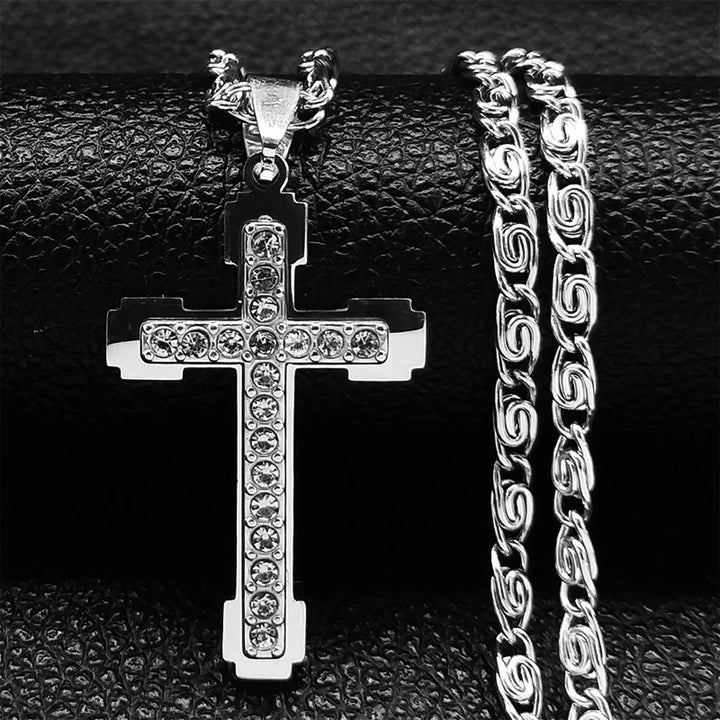 Colar-Crucifixo-Prateado