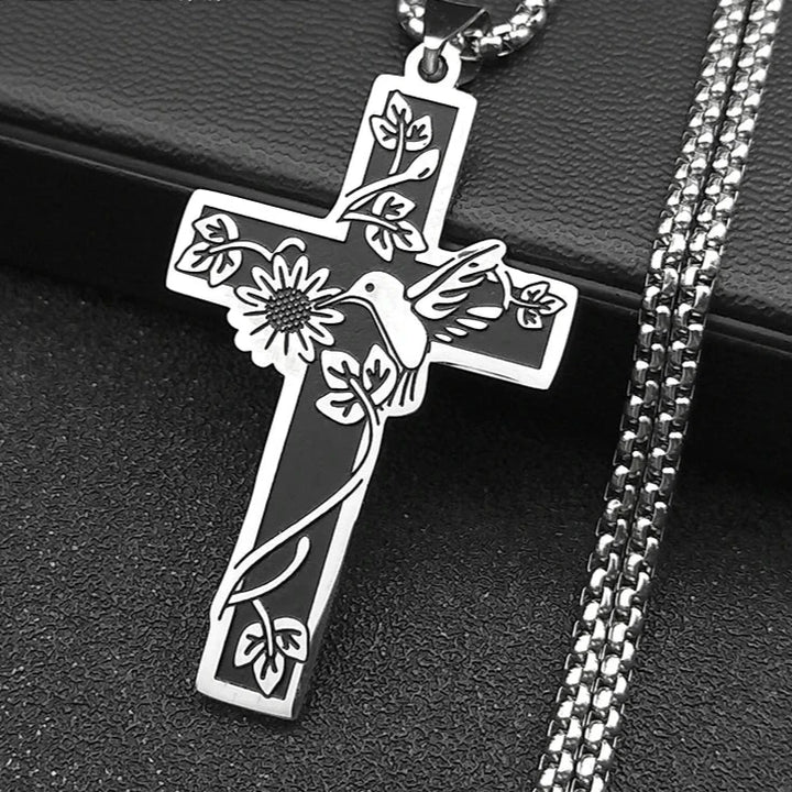 Colar-Crucifixo-Prateado