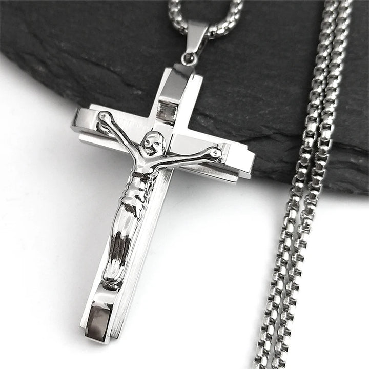 Colar-Crucifixo-Prateado