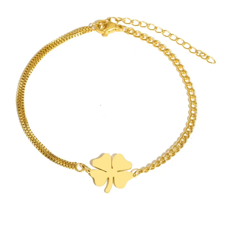 Pulseira-Trevo-Dourada