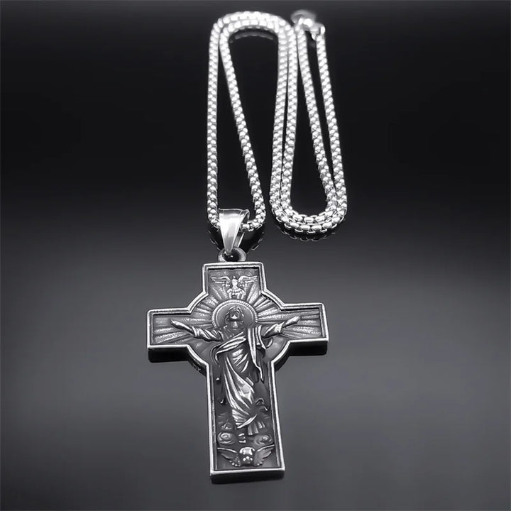 Colar-Crucifixo-Prateado