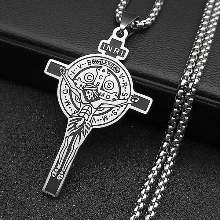 Colar-Crucifixo-Prateado