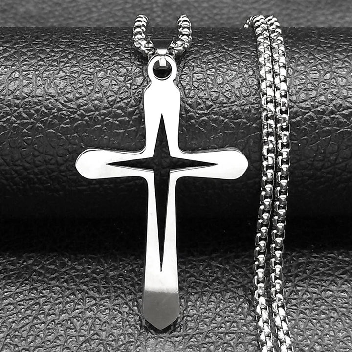 Colar-Crucifixo-Prateado