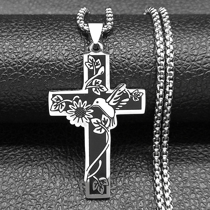Colar-Crucifixo-Prateado