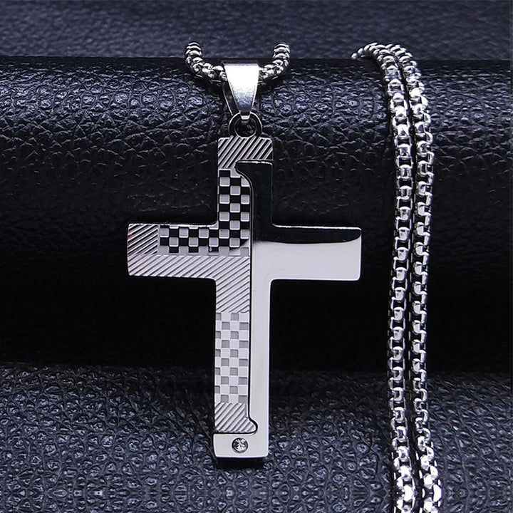 Colar-Crucifixo-Prateado