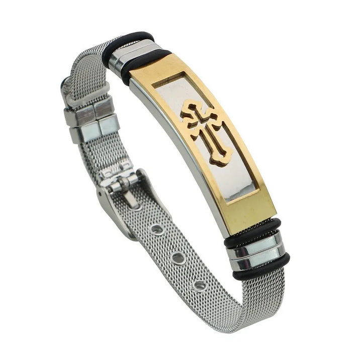 Pulseira-Cristã-Titânio
