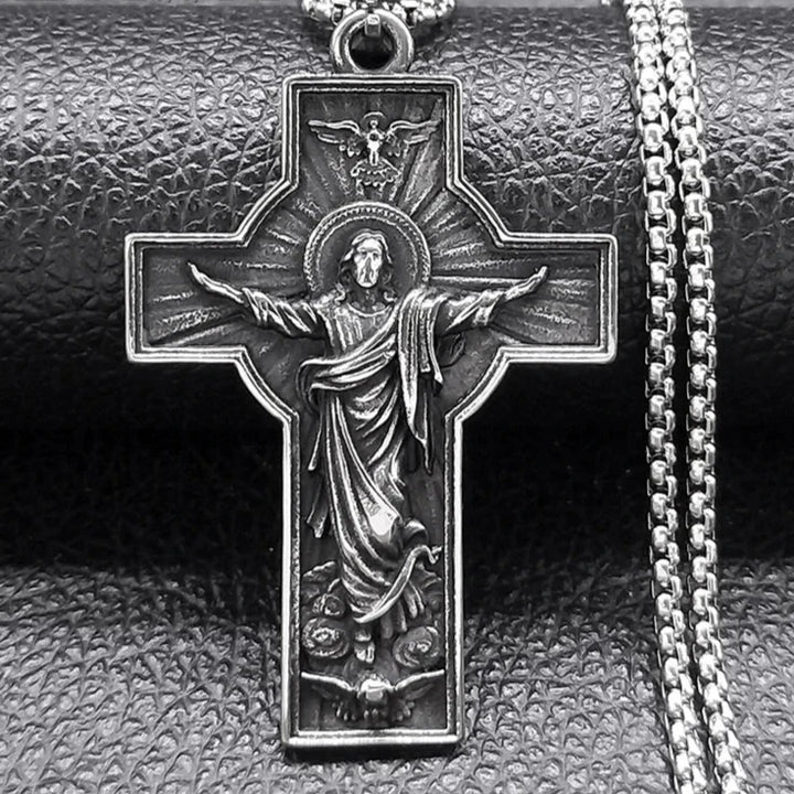 Colar-Crucifixo-Prateado