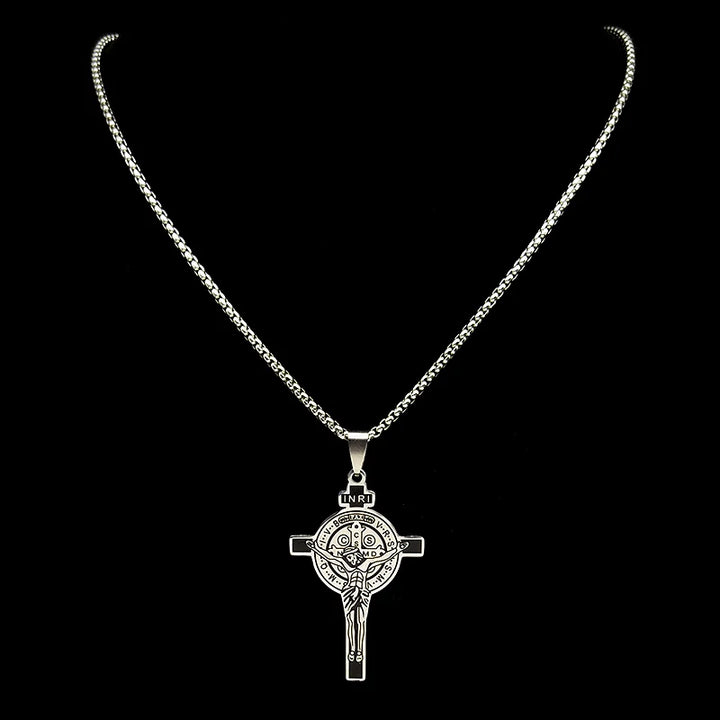 Colar-Crucifixo-Prateado