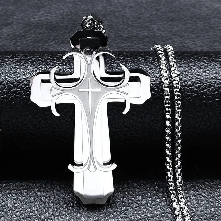 Colar-Crucifixo-Prateado