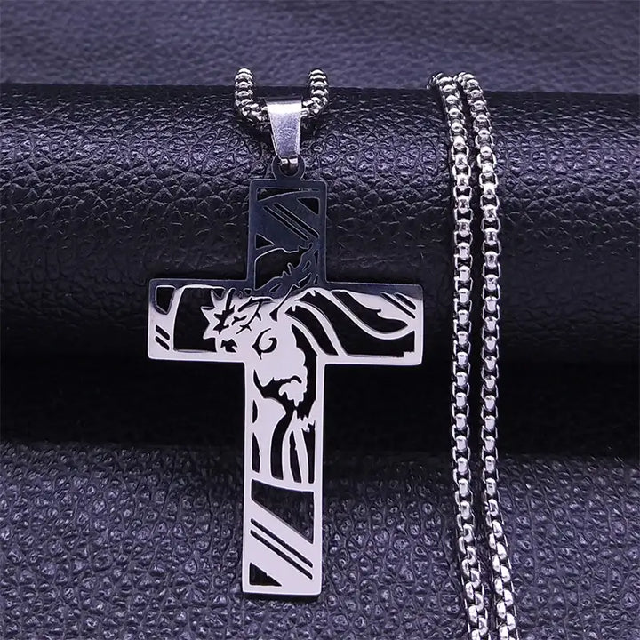 Colar-Crucifixo-Prateado