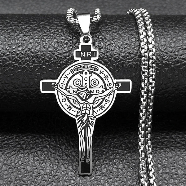 Colar-Crucifixo-Prateado