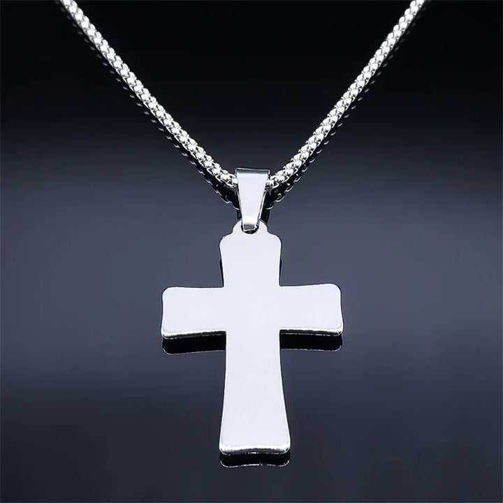 Colar-Crucifixo-Prateado