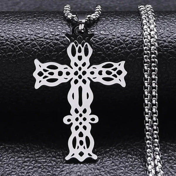 Colar-Crucifixo-Prateado