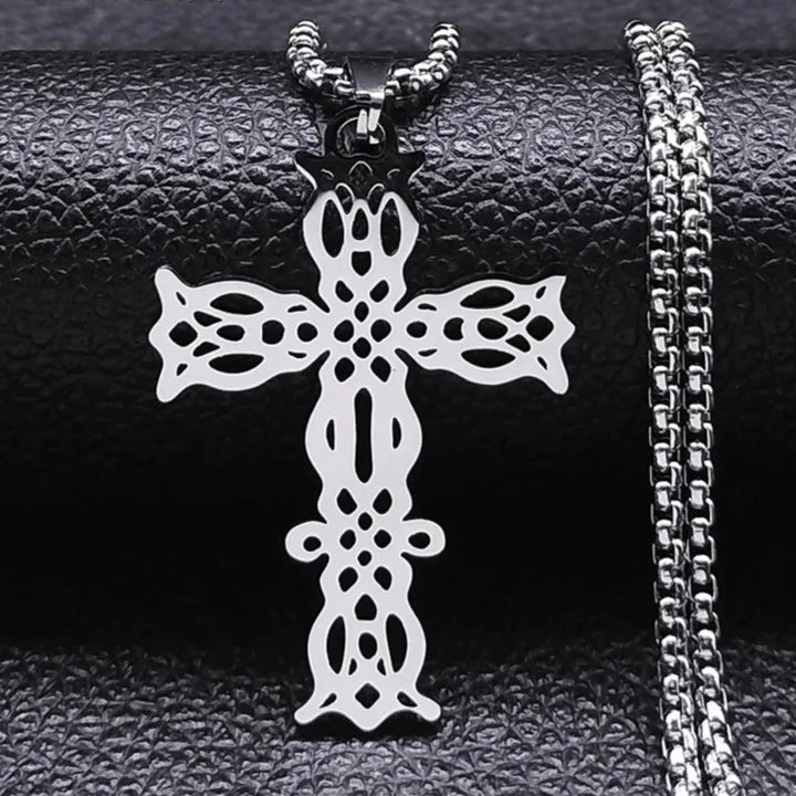 Colar-Crucifixo-Prateado