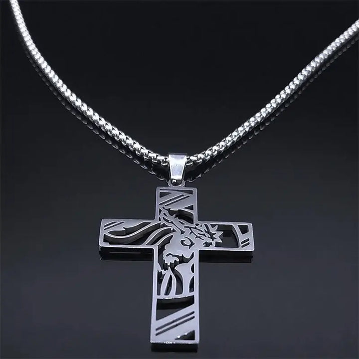 Colar-Crucifixo-Prateado