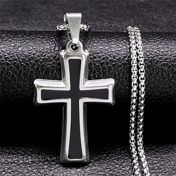 Colar-Crucifixo-Prateado